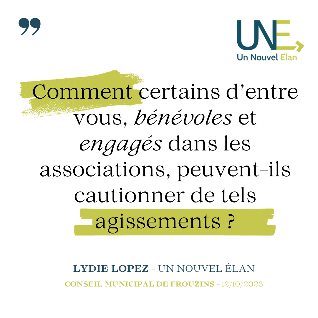 Comment certains d’entre vous, bénévoles et engagés dans les associations, peuvent-ils cautionner de tels agissements ?